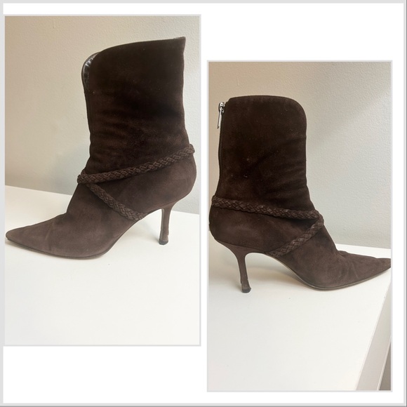 Authentic Jimmy Choo Chocolate Suede Boots - Picture 3 of 12